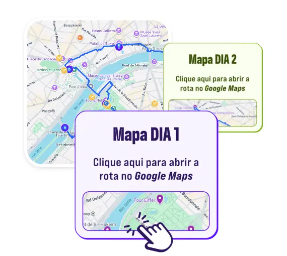 Atrações e mapas interativos